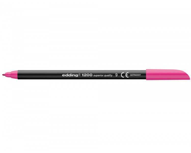 Rotulador edding punta fibra 1200 rosa n.9 punta redonda 0.5 mm