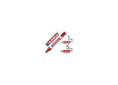 Rotulador edding marcador permanente 1 rojo punta biselada 5 mm Rotulador edding marcador permanente 1 rojo punta biselada 5 mm