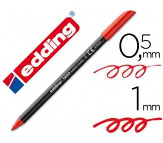 Rotulador edding punta fibra 1200 rojo n.2 punta redonda 0.5 mm