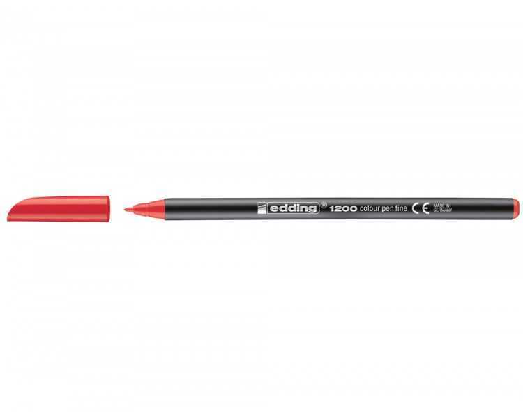 Rotulador edding punta fibra 1200 rojo n.2 punta redonda 0.5 mm