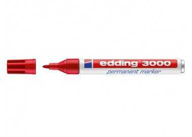 Rotulador edding marcador permanente 3000 rojo punta redonda 1,5-3 mm recargable