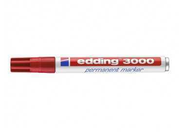Rotulador edding marcador permanente 3000 rojo punta redonda 1,5-3 mm recargable