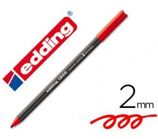 Rotulador edding punta fibra 1300 rojo punta redonda 2 mm