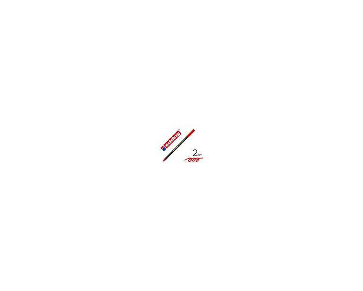 Rotulador edding punta fibra 1300 rojo punta redonda 2 mm