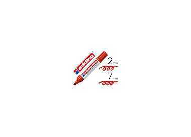 Rotulador edding marcador permanente 500 rojo punta biselada 7 mm