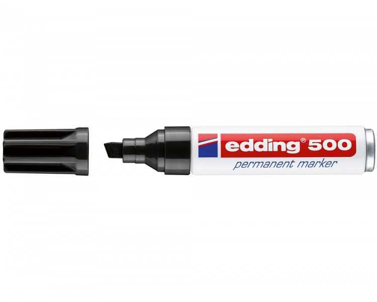 Rotulador edding marcador permanente 500 negro punta biselada 7 mm