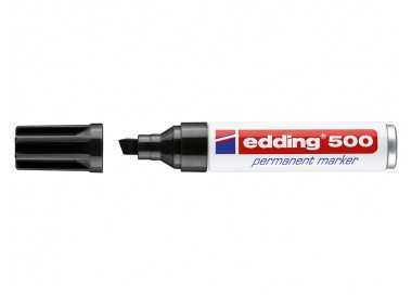 Rotulador edding marcador permanente 500 negro punta biselada 7 mm