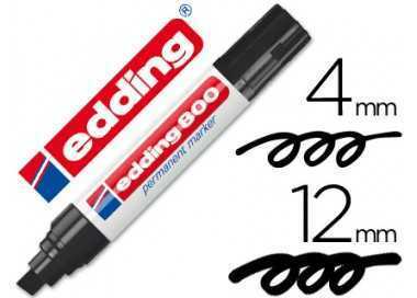 Rotulador edding marcador permanente 800 negro punta biselada 12 mm
