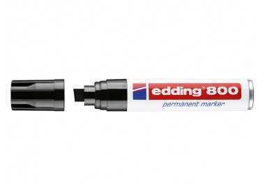 Rotulador edding marcador permanente 800 negro punta biselada 12 mm