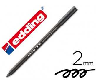 Rotulador edding punta fibra 1300 negro punta redonda 2 mm