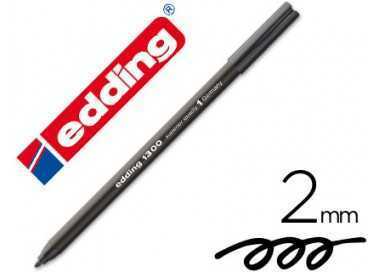 Rotulador edding punta fibra 1300 negro punta redonda 2 mm