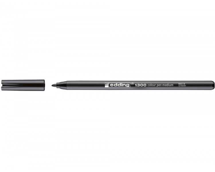 Rotulador edding punta fibra 1300 negro punta redonda 2 mm