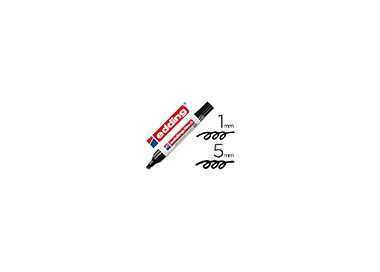 Rotulador edding marcador permanente 1 negro punta biselada 5 mm
