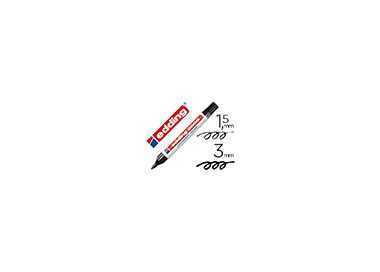 Rotulador edding marcador permanente 3000 negro punta redonda 1,5-3 mm recargable