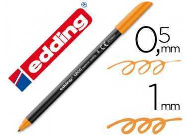 Rotulador edding punta fibra 1200 naranja n.6 punta redonda 0.5 mm