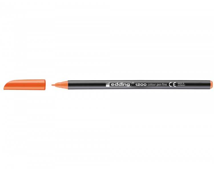 Rotulador edding punta fibra 1200 naranja n.6 punta redonda 0.5 mm