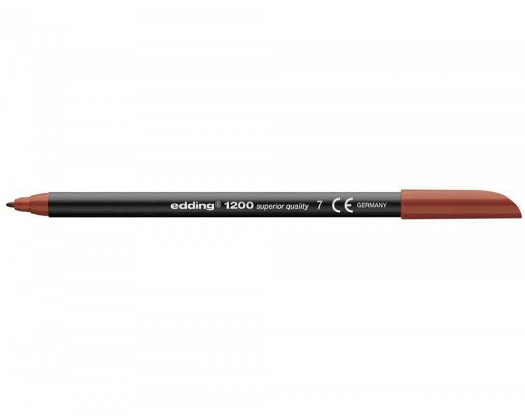 Rotulador edding punta fibra 1200 marron n.7 punta redonda 0.5 mm