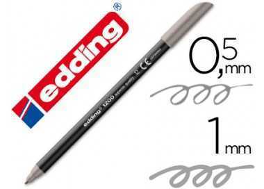 Rotulador edding punta fibra 1200 gris n.12 punta redonda 0.5 mm
