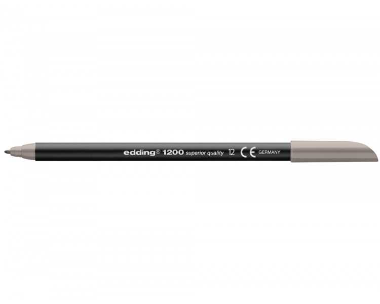 Rotulador edding punta fibra 1200 gris n.12 punta redonda 0.5 mm