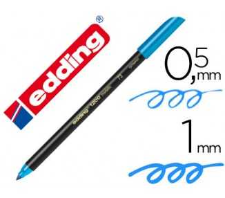 Rotulador edding punta fibra 1200 azul claro n.10 punta redonda 0.5 mm