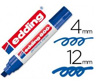 Rotulador edding marcador permanente 800 azul punta biselada 12 mm
