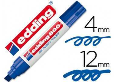 Rotulador edding marcador permanente 800 azul punta biselada 12 mm