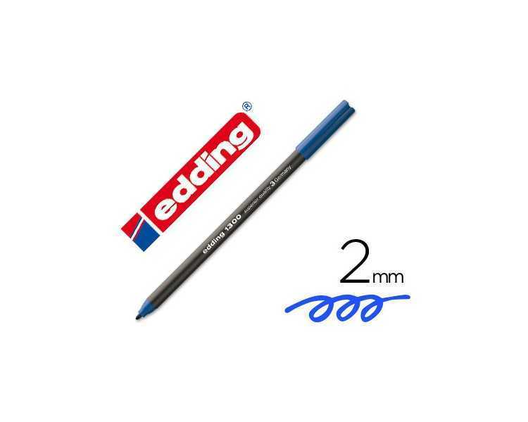 Rotulador edding punta fibra 1300 azul punta redonda 2 mm