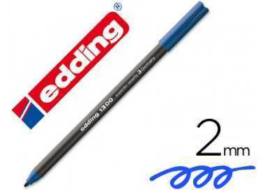 Rotulador edding punta fibra 1300 azul punta redonda 2 mm