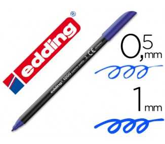 Rotulador edding punta fibra 1200 azul n.3 punta redonda 0.5 mm
