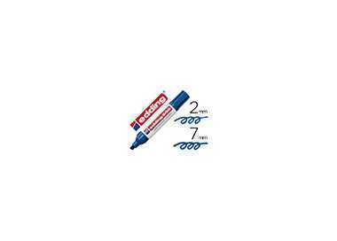 Rotulador edding marcador permanente 500 azul punta biselada 7 mm recargable