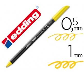 Rotulador edding punta fibra 1200 amarillo n.5 punta redonda 0.5 mm