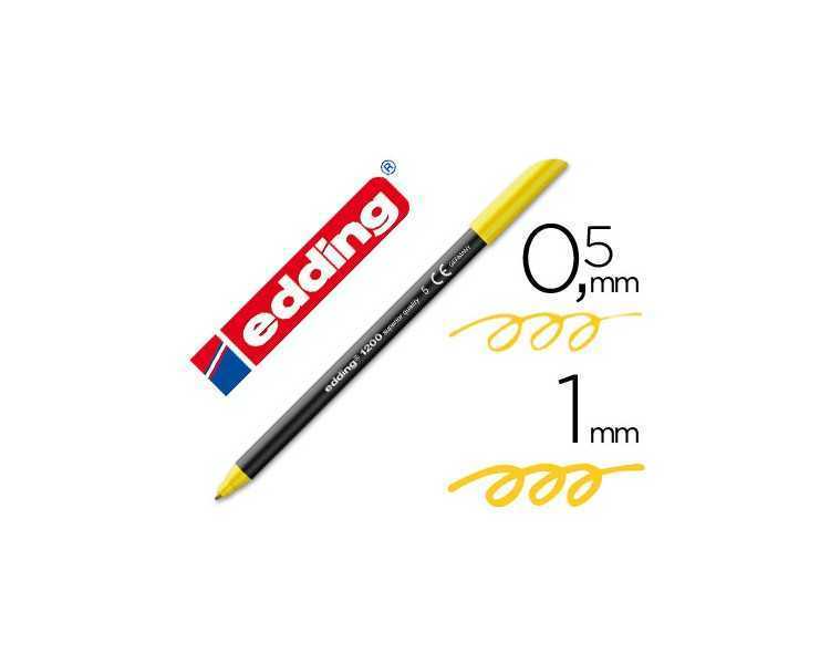 Rotulador edding punta fibra 1200 amarillo n.5 punta redonda 0.5 mm