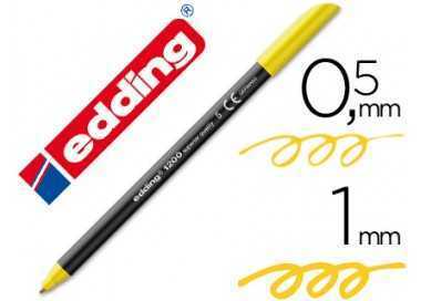 Rotulador edding punta fibra 1200 amarillo n.5 punta redonda 0.5 mm