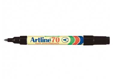 Rotulador artline marcador permanente ek-70 negro punta redonda 1.5 mm papel metal y cristal