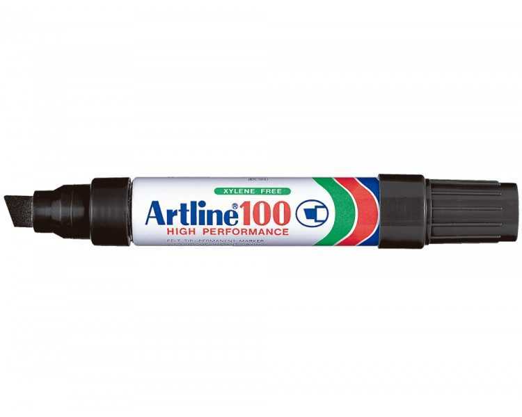 Rotulador artline marcador permanente 100 negro -punta biselada
