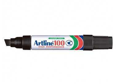 Rotulador artline marcador permanente 100 negro -punta biselada