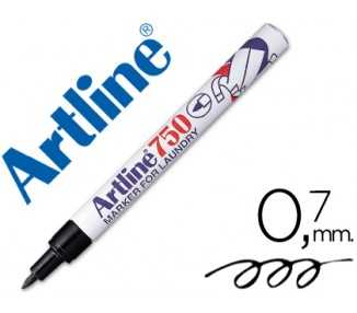 Rotulador artline marcador permanente lavable para textil ek-750 negro punta redonda 0,7 mm