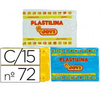 Plastilina jovi 72 tamaño grande caja de 15 unidades colores surtidos