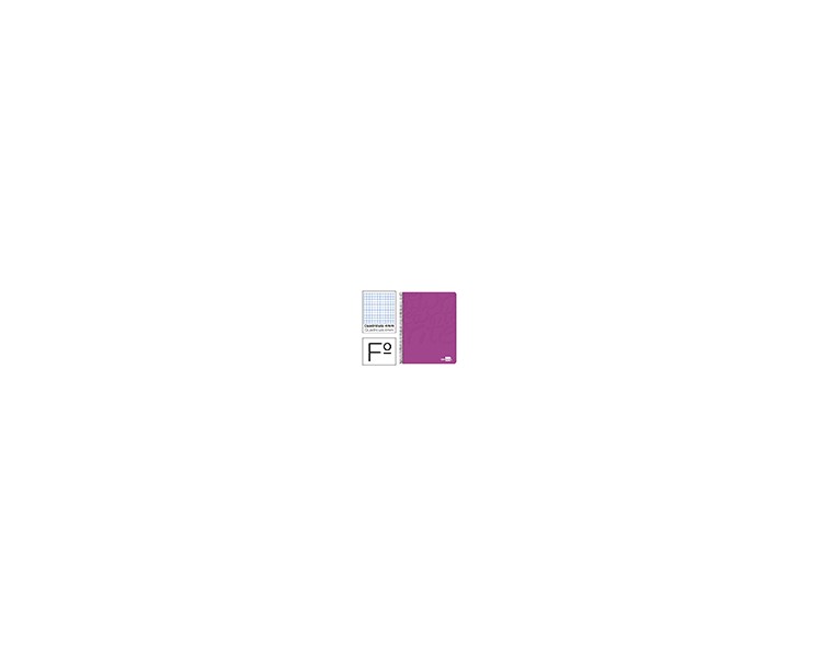 Cuaderno espiral liderpapel folio write tapa blanda 80h 60gr cuadro 4mm con margen color rosa