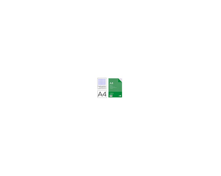 Recambio liderpapel a4 100 hojas 60g/m2 cuadro 6 mm 4 taladros con margen
