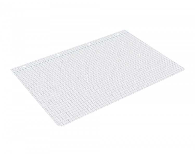 Recambio liderpapel a4 100 hojas 60g/m2 cuadro 6 mm 4 taladros con margen