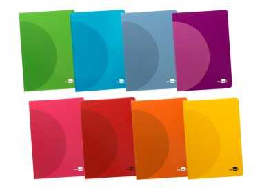 Libreta liderpapel 360 tapa de plastico a5 48 hojas 90g/m2 rayado nº 46 colores surtidos