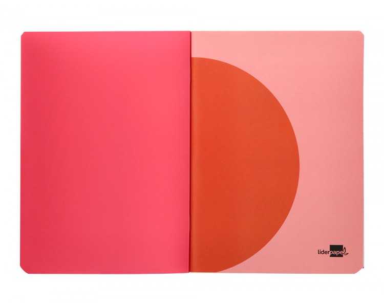 Libreta liderpapel 360 tapa de plastico a4 48 hojas 90g/m2 horizontal con margen colores surtidos