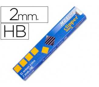 Minas maxim grafito 2 mm estuche de 12 minas