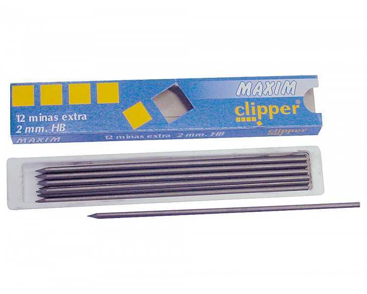 Minas maxim grafito 2 mm estuche de 12 minas
