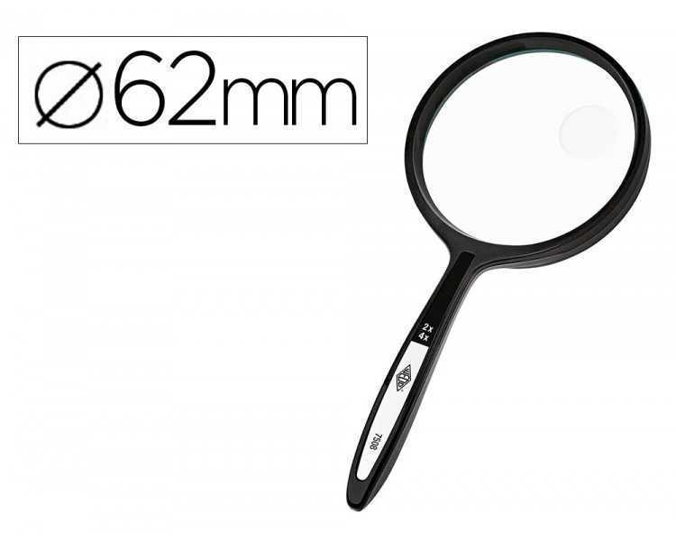 Lupa q-connect cristal bifocal 62 mm mango curvo