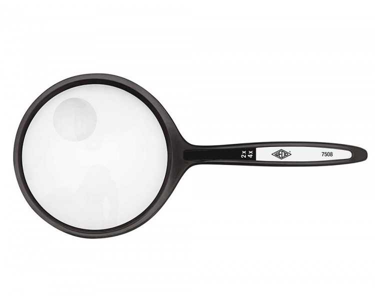 Lupa q-connect cristal bifocal 62 mm mango curvo