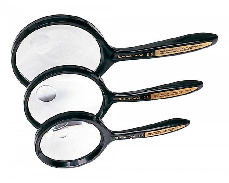 Lupa q-connect cristal bifocal 50 mm mango curvo