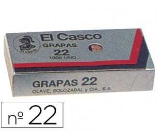 Grapas el casco nº22 caja de 1000 unidades