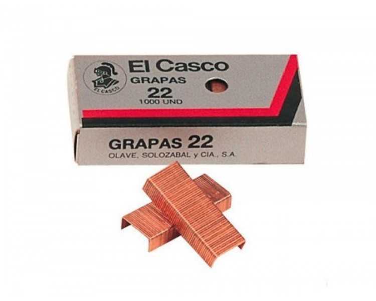 Grapas el casco nº22 caja de 1000 unidades